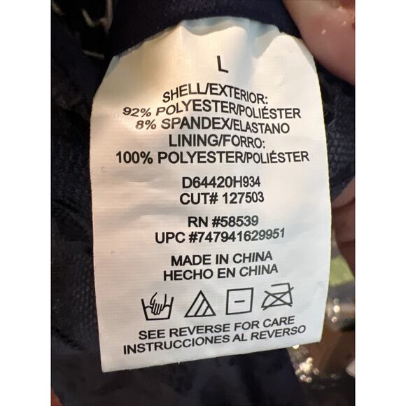 SPEECHLESS Women's Navy Blue Lace Fit & Flare Skater Dress Easter Preppy Size L - Picture 7 of 8